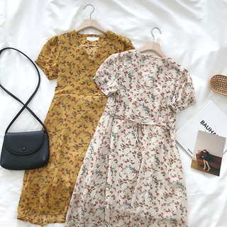 ĐẦM HOA CỔ CHÉO - florafashionvn