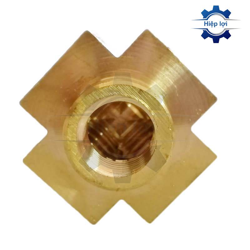 Ngã năm thau nối ren trong 13mm - 5 ngã ren trong, chia 5 lỗ ren trong, đầu nối thau ngã năm ren trong 13mm