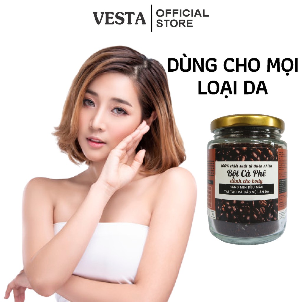 Bột Cà Phê Body Nguyên Chất Vesta Hủ 180ml