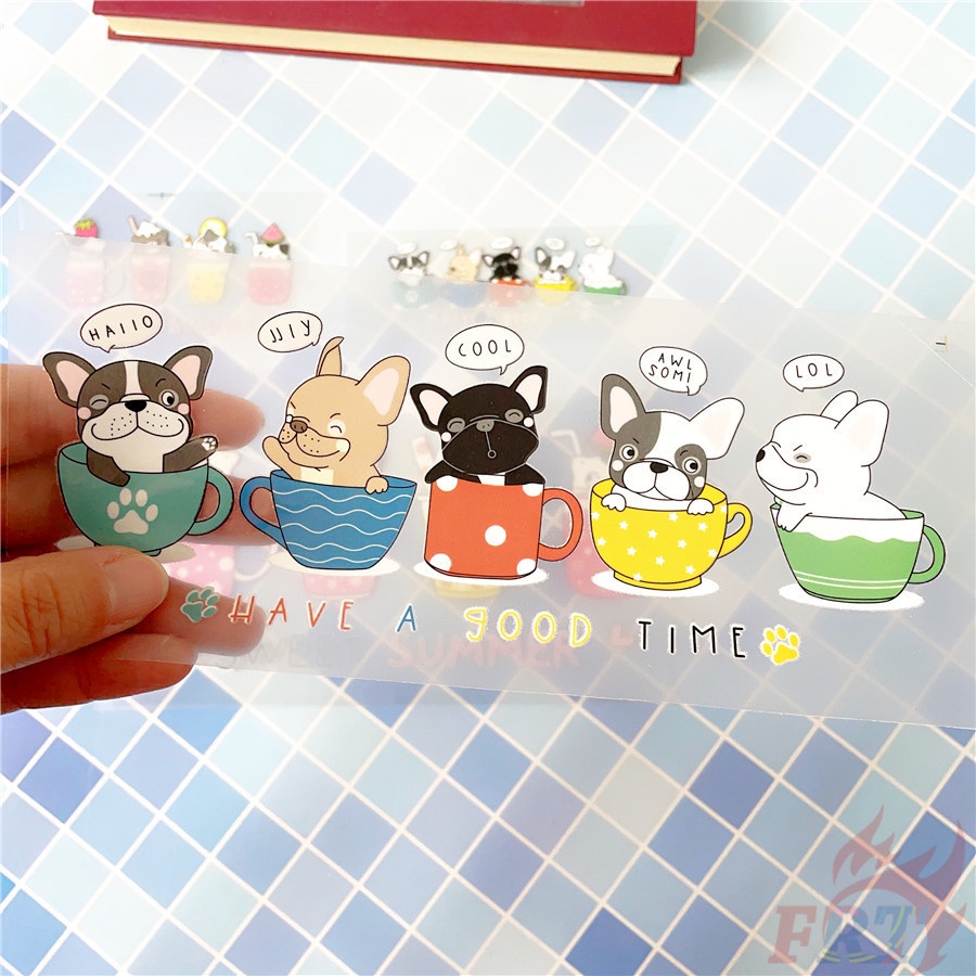◆ Decal Dán Nhiệt Vinyl Hình Chó Và Mèo Hoạt Hình Dễ Thương ◆ 1 Sticker Dán Ủi Với Thiết Kế Đẹp Mắt