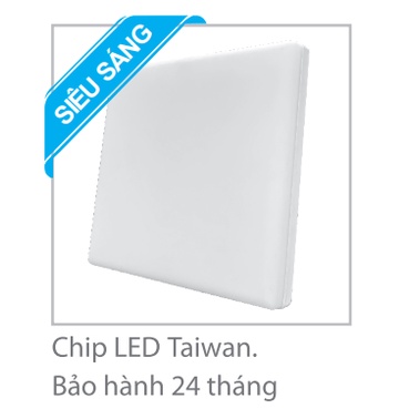 Đèn ốp nổi vuông vỏ trắng siêu sáng bảo hành 2 năm