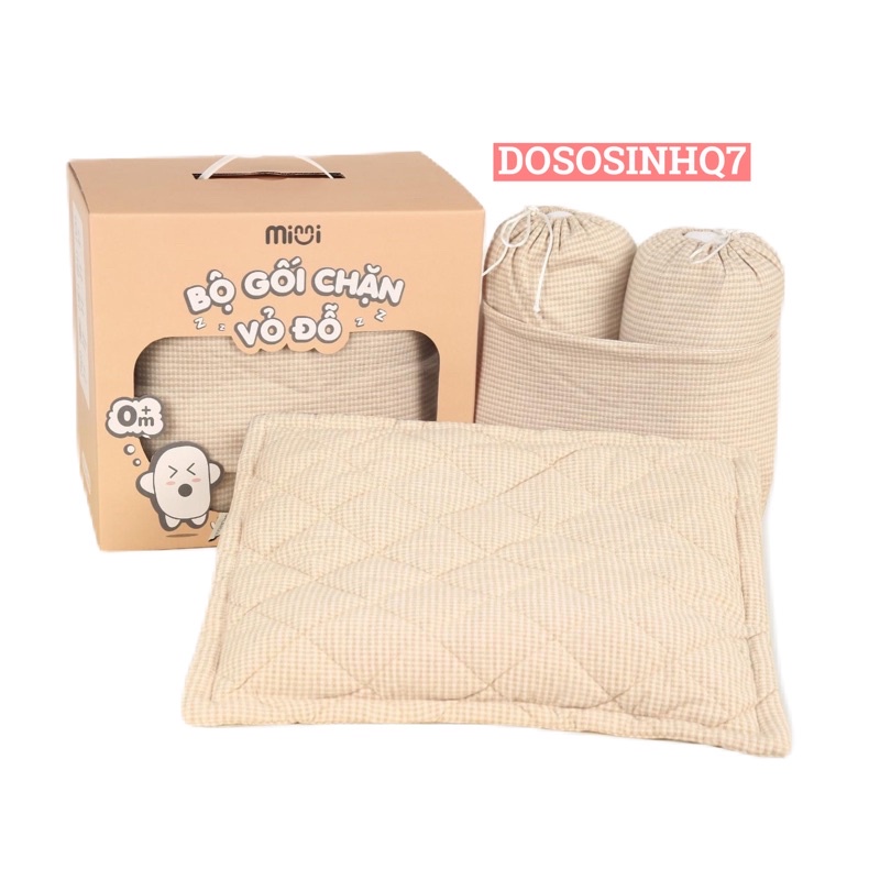 Bộ gối chặn sơ sinh vỏ đỗ Minni Ualarogo