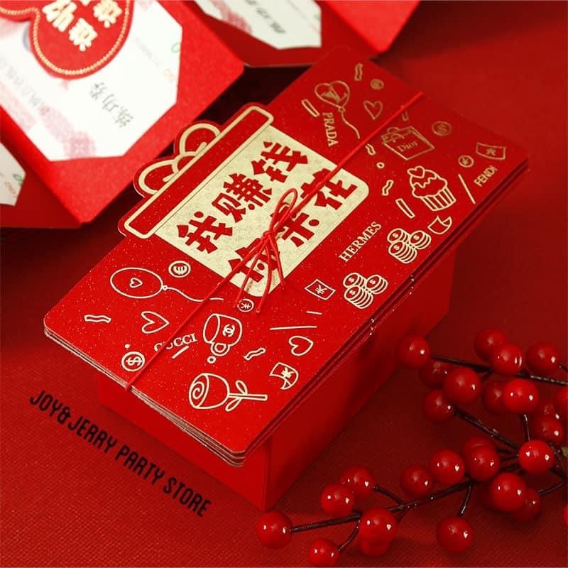 🧧LÌ XÌ CƯỚI, LÌ XÌ TỎ TÌNH KIỂU GẤP 6 NGĂN 🧧
