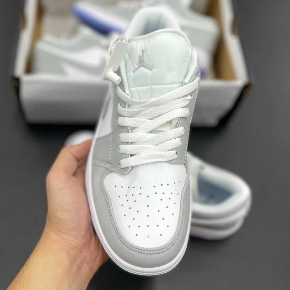 [FreeShip+ Hàng Xịn] Giày Jordan xám trắng thấp cổ cao cấp , Giầy JD1 xám trắng thấp Full box | BigBuy360 - bigbuy360.vn