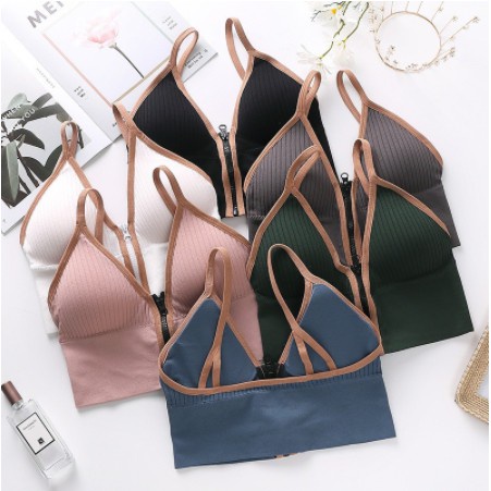 A80 Áo Bra Gân KATHY BRA Chất Gân Co Dãn Có Mút Ngực Kiểu Dáng Croptop Hai Dây Nhiều Màu Mix Đồ Siêu Xinh
