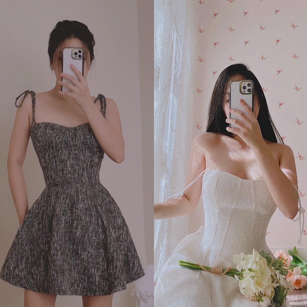 Đầm nữ hai dây dáng xòe Emilyshop