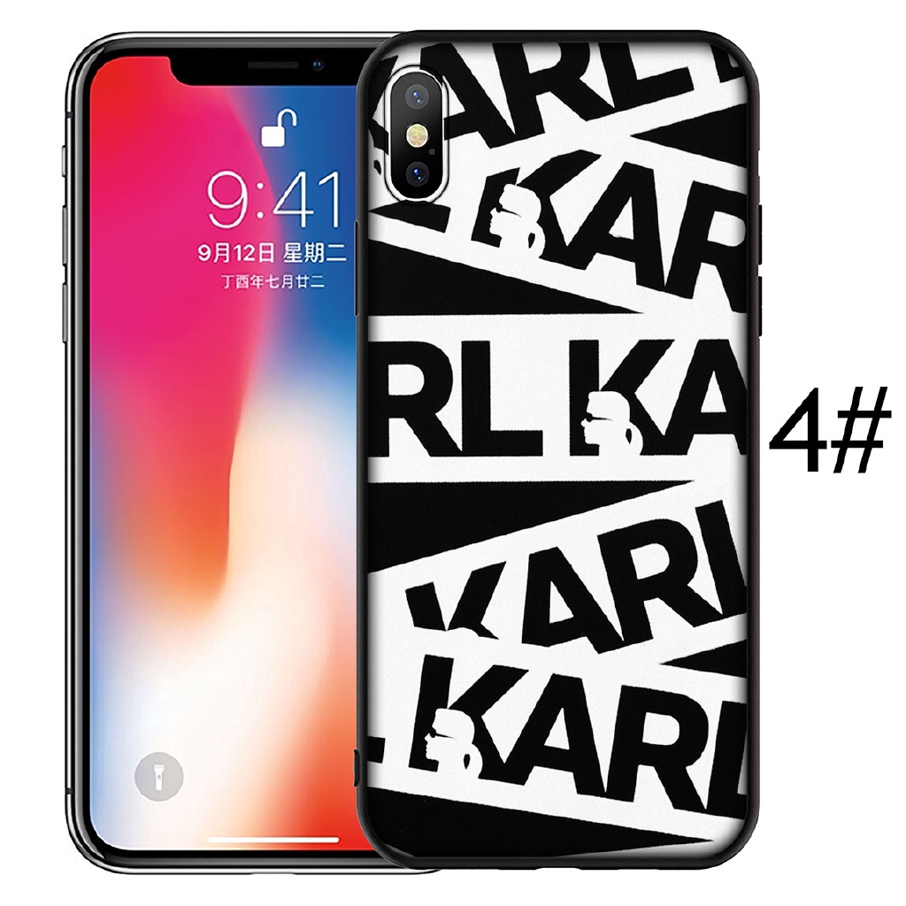 Ốp điện thoại dẻo in hình Karl Lagerfeld cho iPhone XR XS Max 6S 7 8 Plus 5S