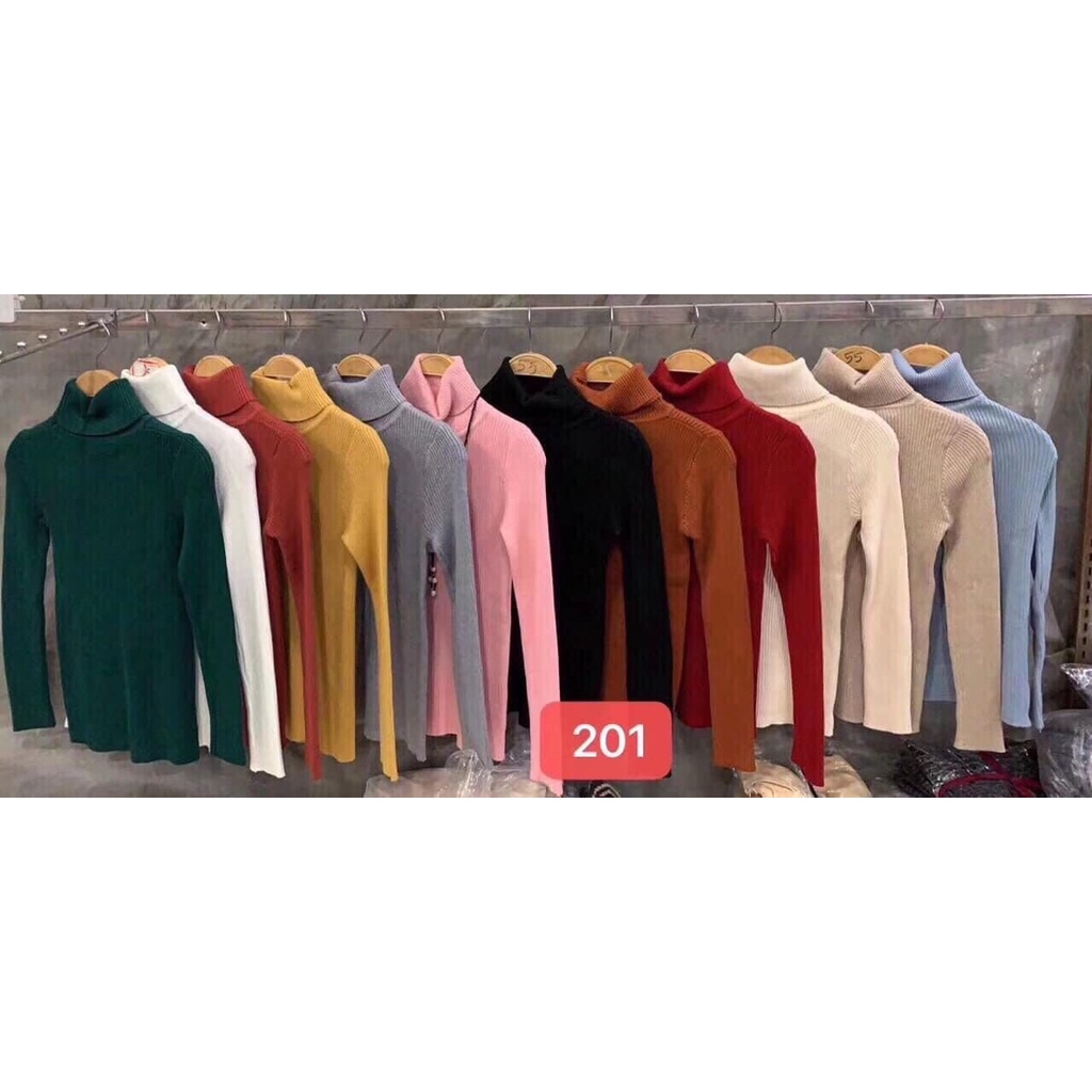 ÁO THUN LEN TAY DÀI CỔ LỌ BẺ