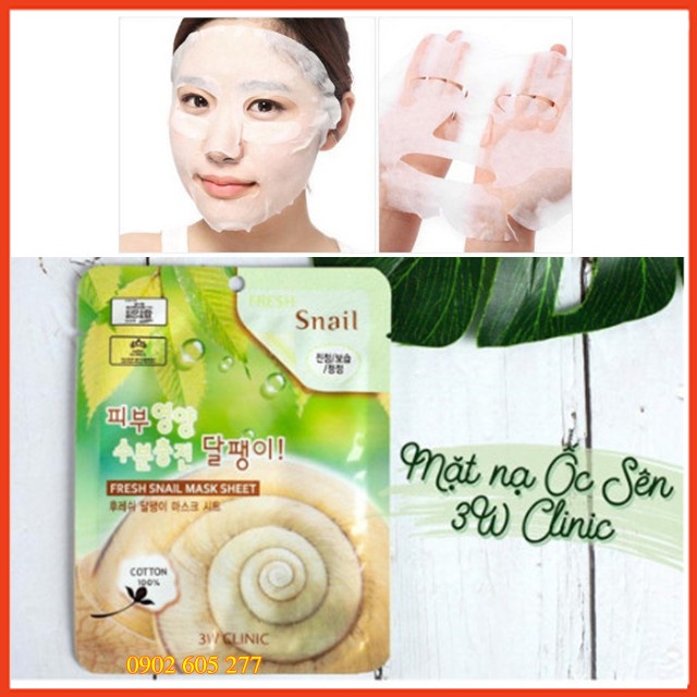 [Hàng chính hãng] Mặt Nạ Dưỡng Da 3W Clinic Ốc Sên Hàn Quốc