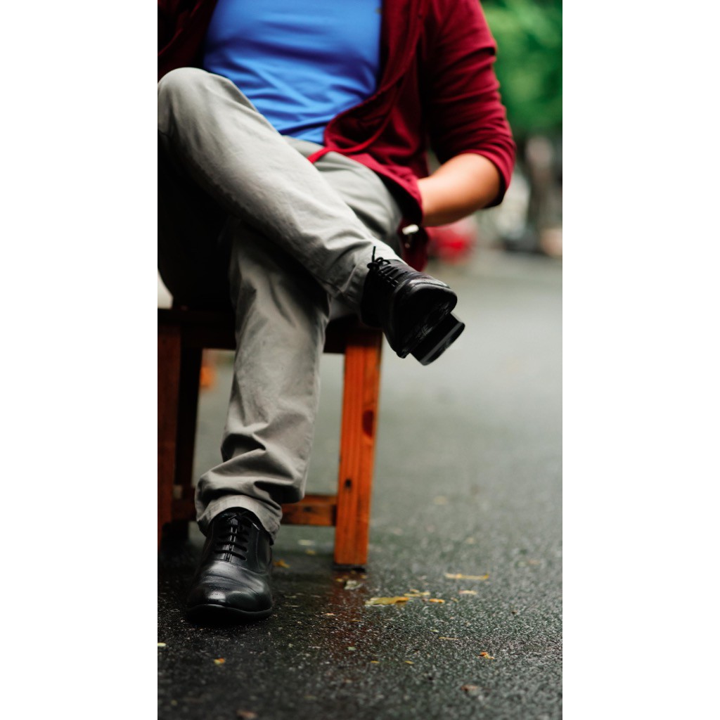 Giày Công Sở Oxford Da Bò Đen Tuyền - Chính Hãng RAM Leather