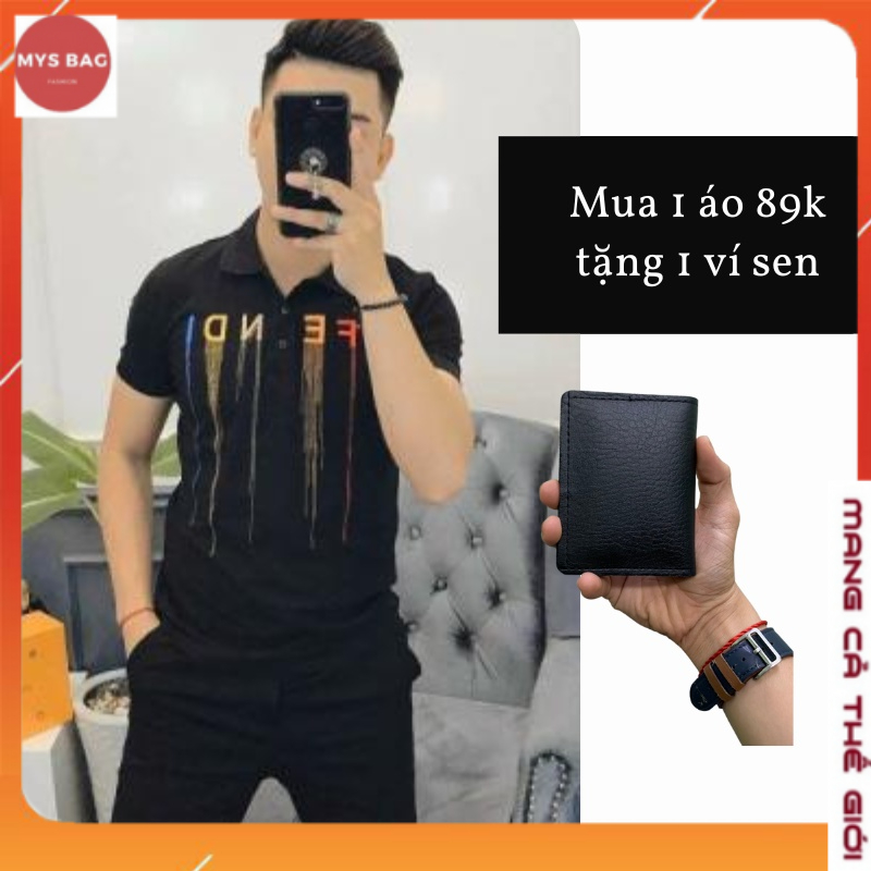 Áo thun polo nam thêu chữ đẹp cổ trụ tay ngắn vải cotton form chuẩn NN-0015-tuideocheonam.com