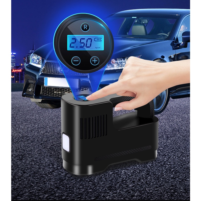Máy Bơm Lốp Xe Hơi Không Dây, Bơm Ô Tô, Xe Máy Đa Năng