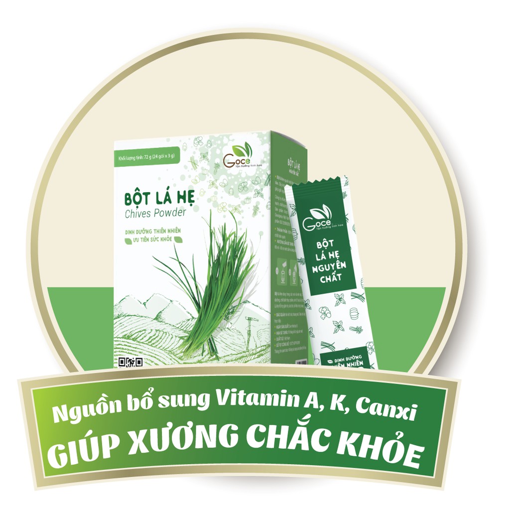 Bột hẹ nguyên chất Goce – 72g (24 gói x 3g)