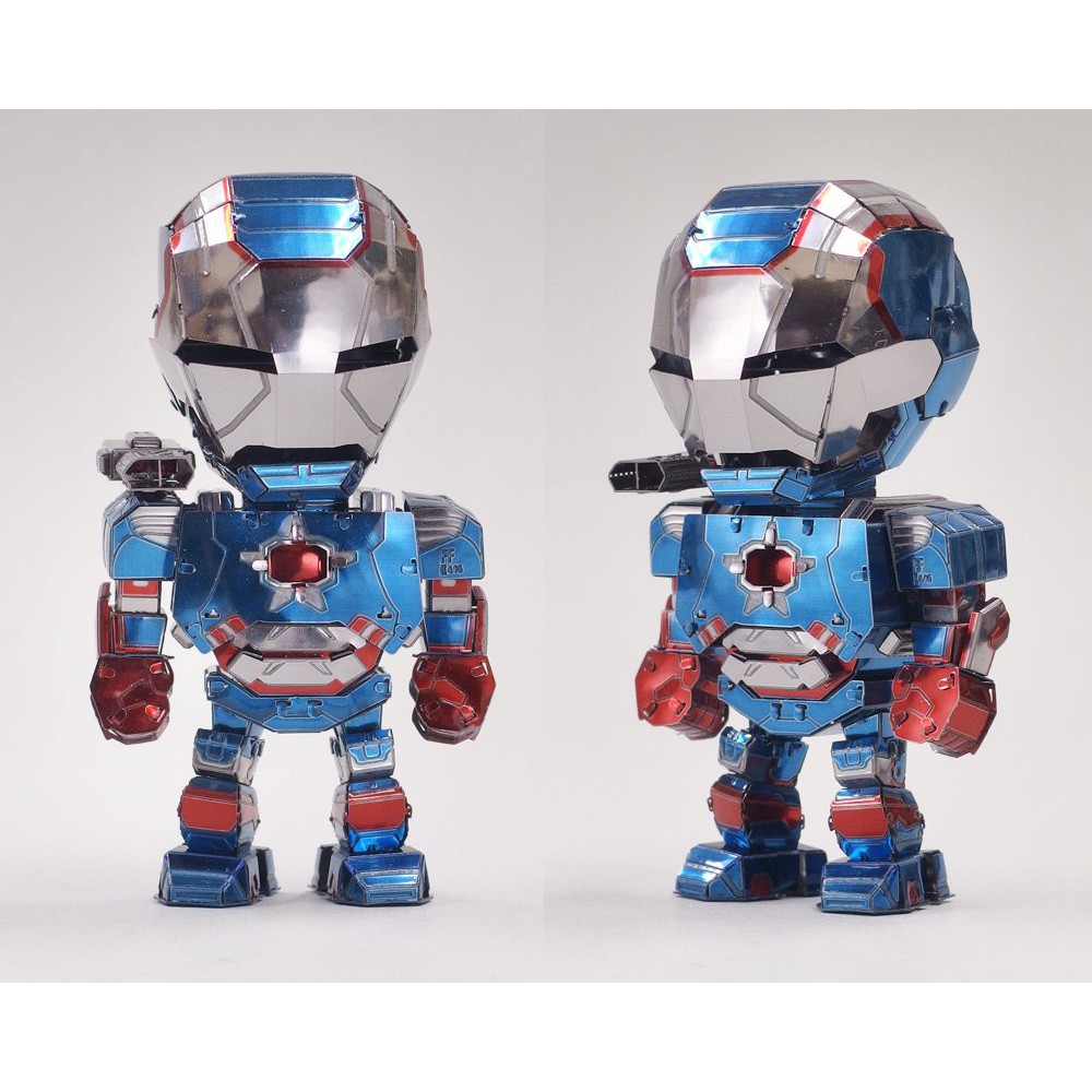 Mô Hình Lắp Ghép 3d Kim Loại Iron patriot chibi