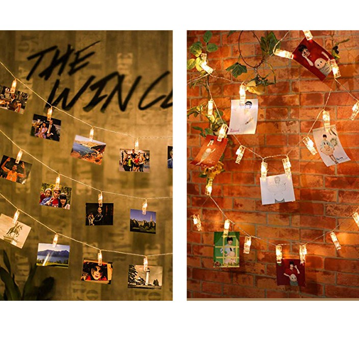 3M DÂY 20 ĐÈN LED KẸP FAIRY LIGHT TREO ẢNH TRANG TRÍ PHÒNG SIÊU ĐẸP | BigBuy360 - bigbuy360.vn