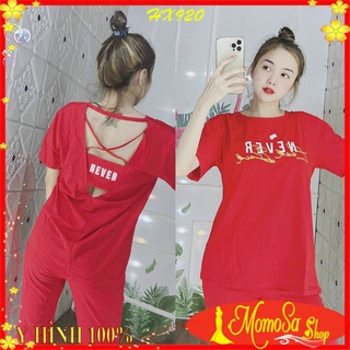 Bộ Đồ Thun Nữ Thun Cotton Mặc Nhà Quần Lửng MOMOSA SHOP