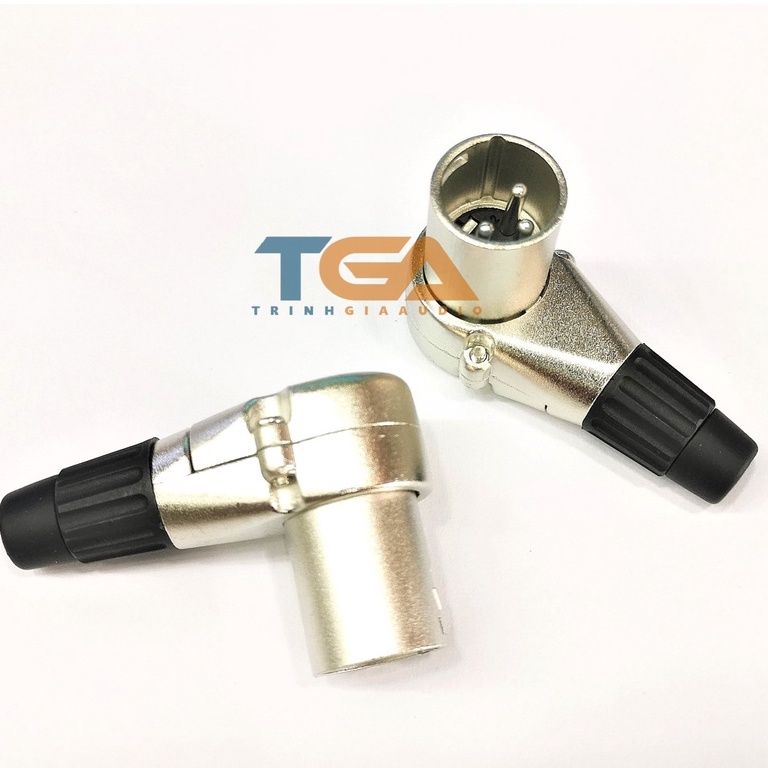 Jack rắc canon cong cao cấp, xlr cong chữ L