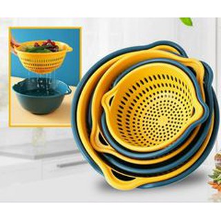 Bộ Rổ Nhựa Kèm Chậu 6 Món Cao Cấp
