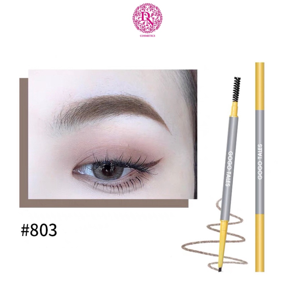 Chì kẻ mày ngang 2 đầu Gogo Tales Cloud Mist Brownpencil GT258