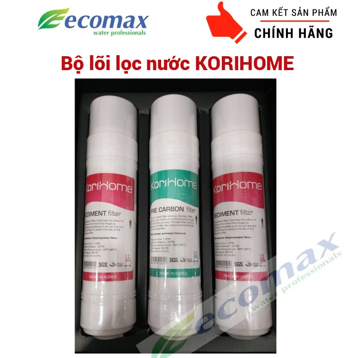 Bộ lõi 1 2 3 Korihome , lõi lọc nước korihome