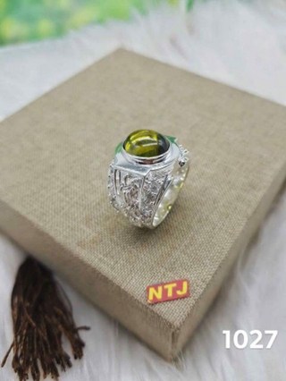 Nhẫn nam bạc ta 925 đá tròn dày dặn