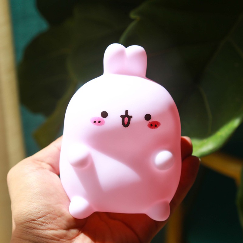 Đèn ngủ silicon chuột Molang siêu cute - Tặng kèm pin