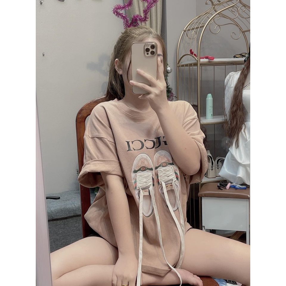 Áo phông, áo thun hình đôi giày buộc dây thật chất đẹp Kanimi