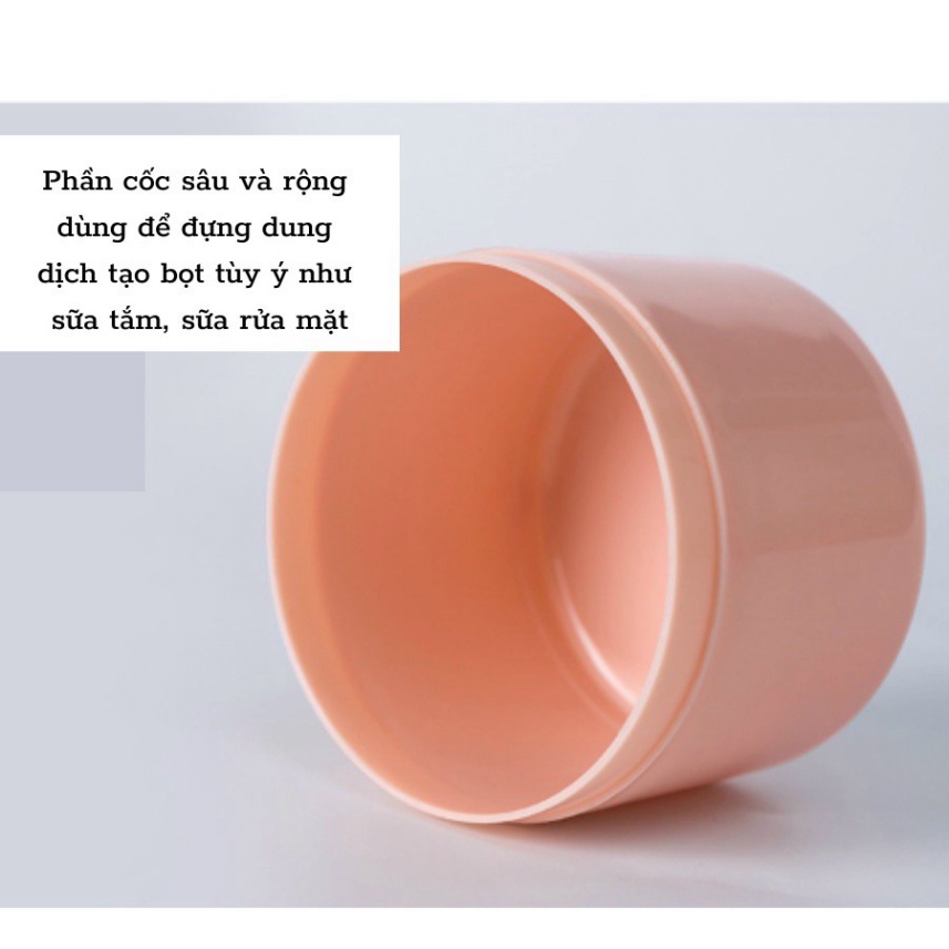 Cốc Tạo Bọt Tai Thỏ Cao Cấp FREESHIPTạo Bọt Sữa Rửa Mặt Êm Dịu Da