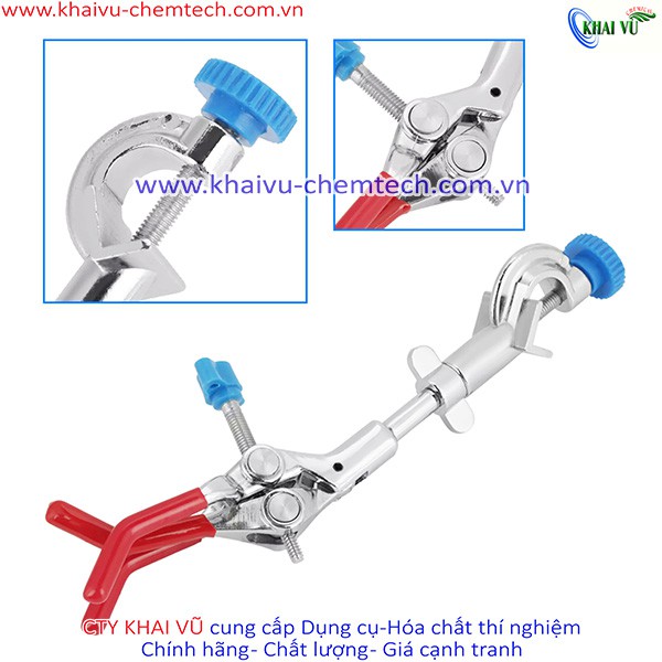 Kẹp 3 ngón (3 chấu) bằng hợp kim bền bỉ CÓ KHÓA Ở ĐẾ dài 22cm