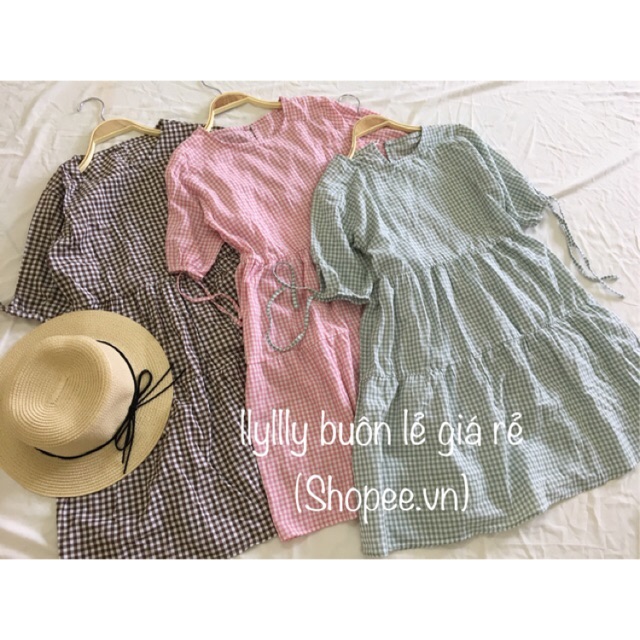 Váy sơ mi babydoll tầng