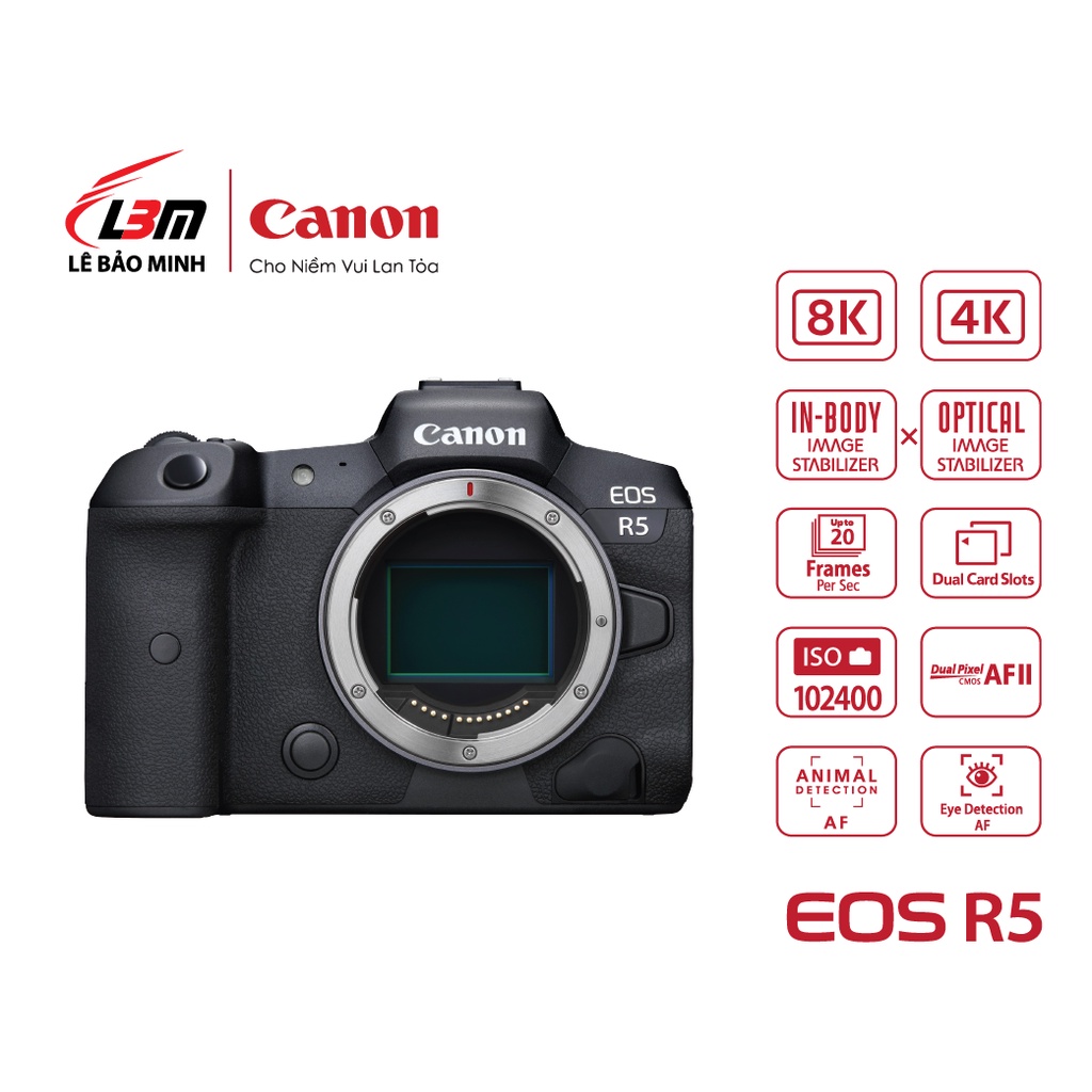 Máy ảnh Canon EOS R5 body - Hàng Chính Hãng Lê Bảo Minh