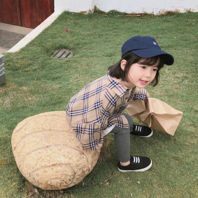 Áo sơ mi caro tay dài cho bé gái