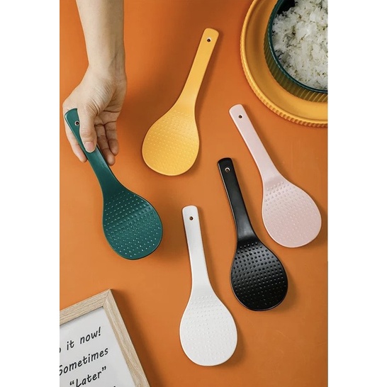 Muôi lấy Cơm  Bằng Sứ Chống Nóng, Chống Dính 5 Màu Decor Phòng Bếp Bàn Ăn Cực Cute Dễ Thương