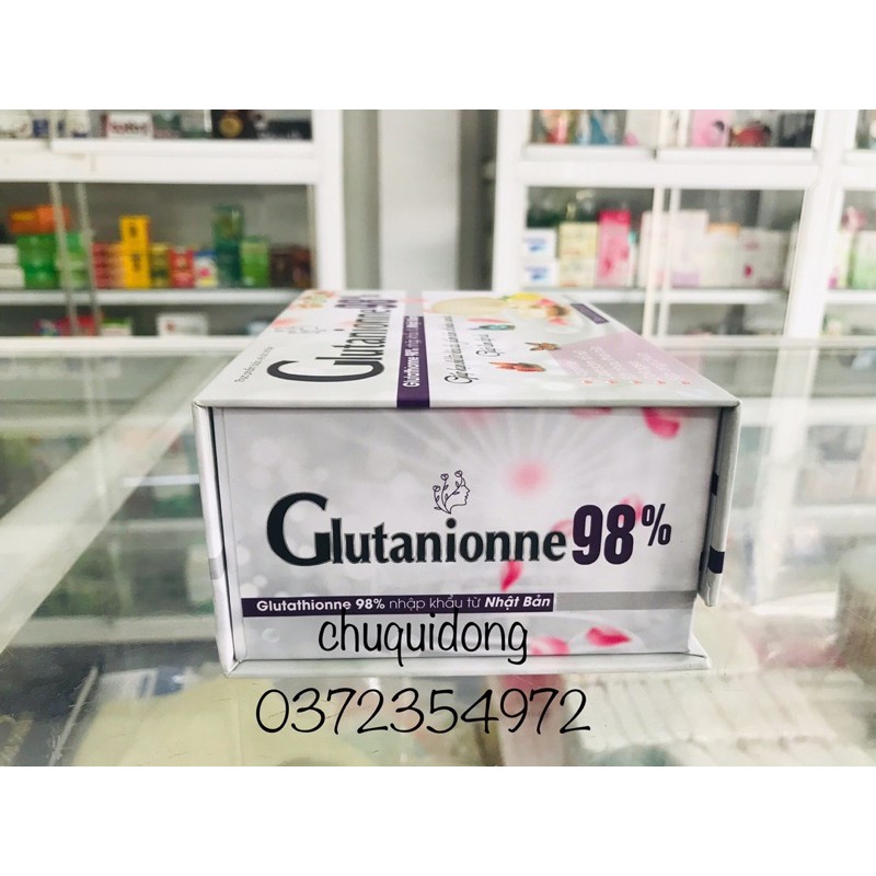 Glutathion ,viên uống trắng da Glutanionne 98% hộp 30 viên