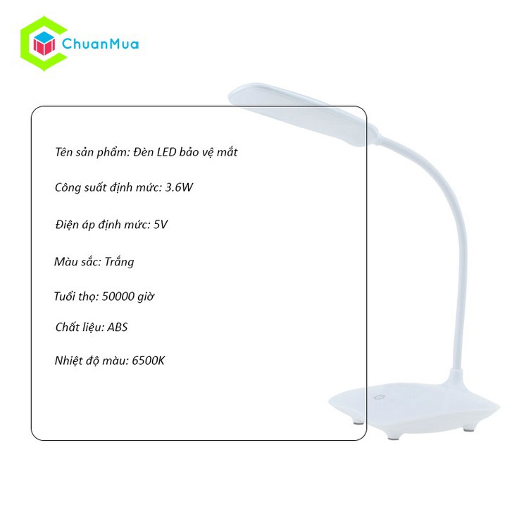 Đèn led để bàn học, đọc sách chống cận thị bảo vệ mắt có thể uốn cong, Đèn học để bàn cảm ứng