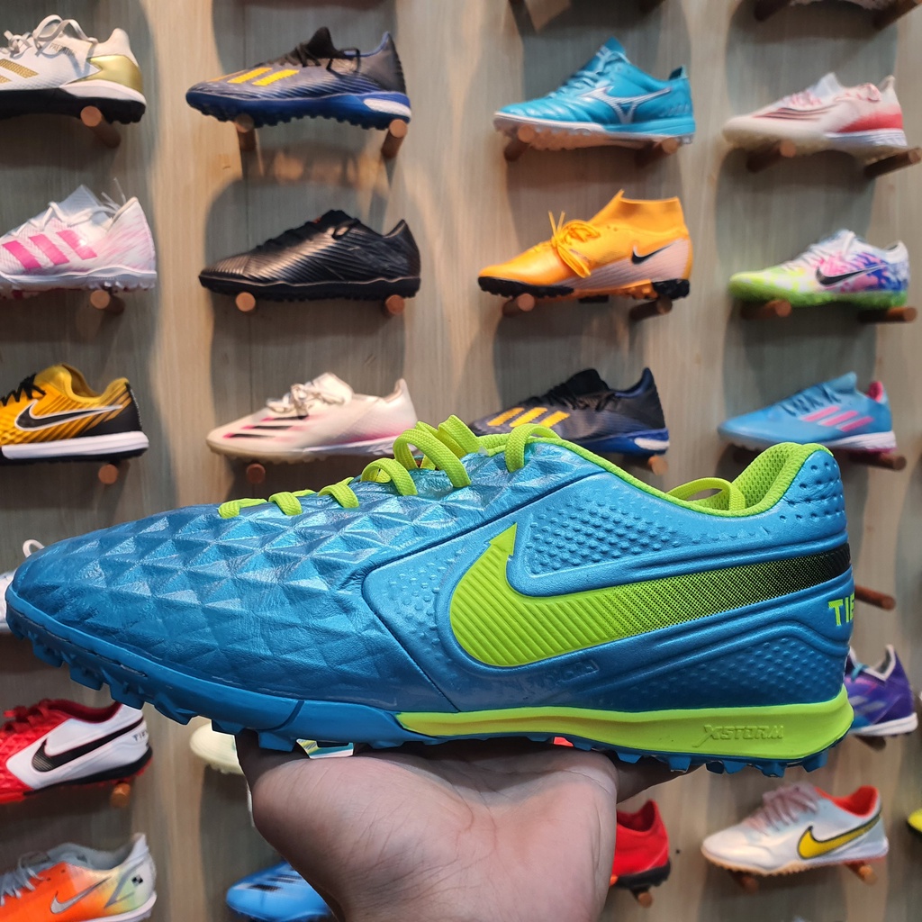 (CÓ BẢO HÀNH) Giày Đá Bóng TIEMPO 8 PRO TF xanh| NamPt Sport