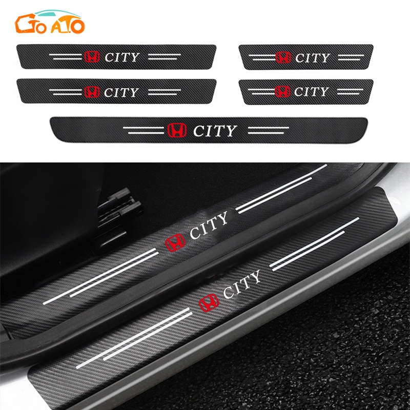 GTIOATO Cho Honda City Sợi Carbon Dán Xe Dán Cửa ô Tô DáN  ̂́Ng XưỚC Ô Tô Bảo Vệ Bậc Cửa Và Dán Cốp Xe Hơi Phụ KiệN Ô Tô