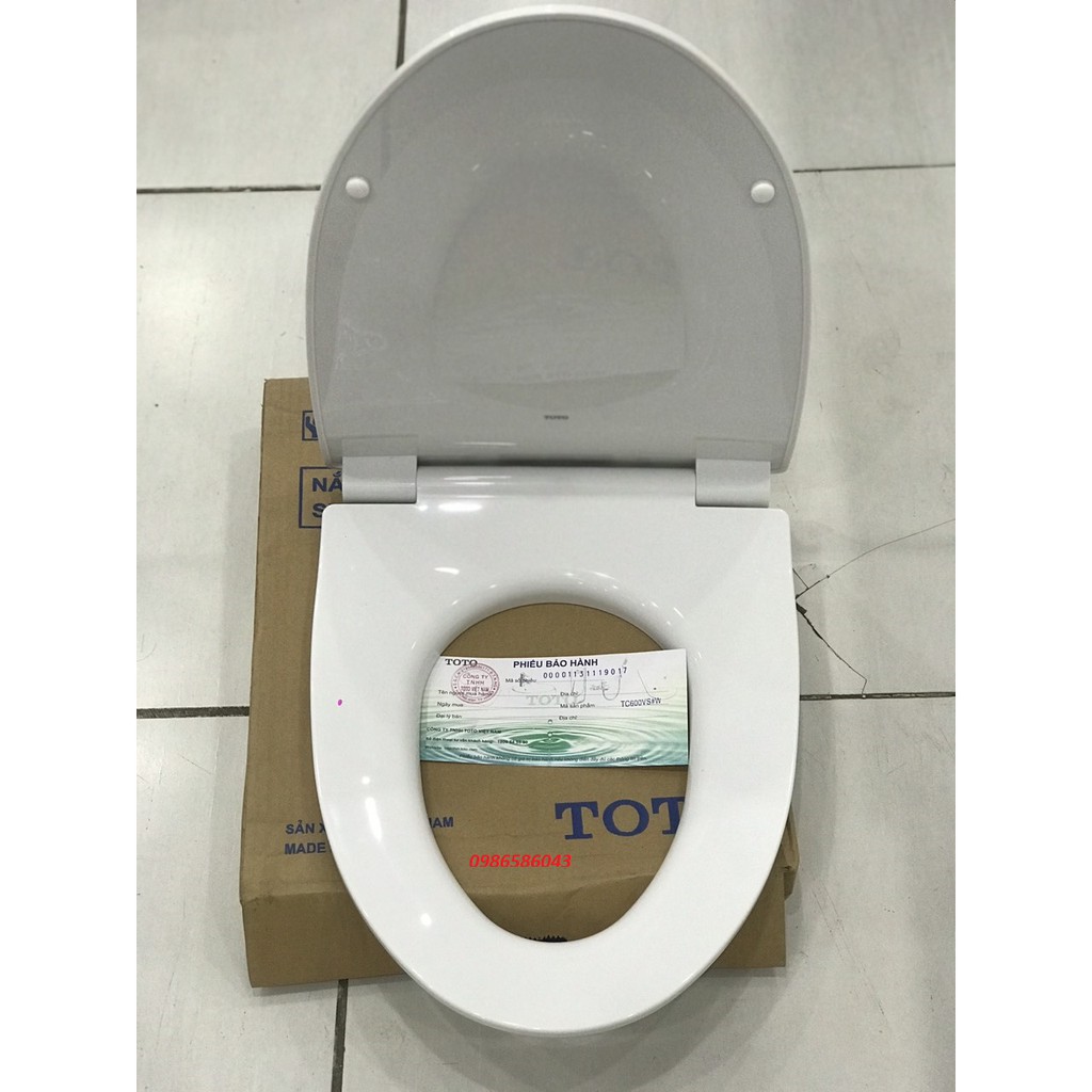 Nắp Bồn Cầu TOTO TC600VS êm chính hãng dễ vệ sinh và lắp đặt, gắn được hầu hết các bồn cầu ToTo