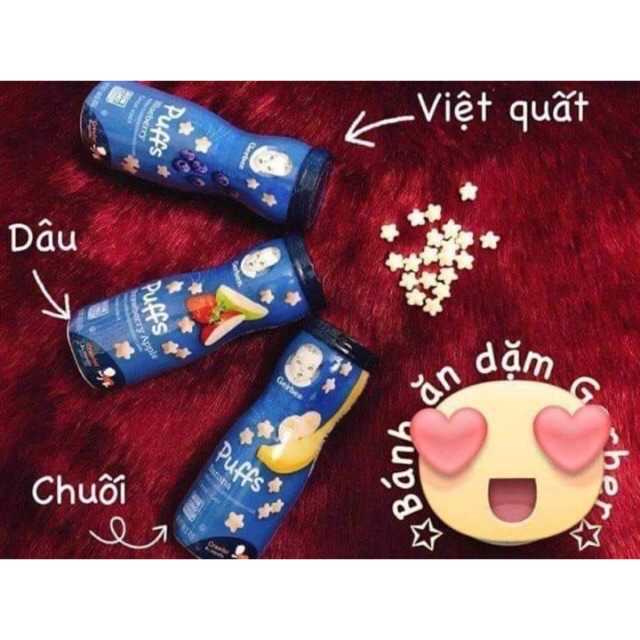 Bánh Ăn Dặm Gerber Puff Ngôi Sao Nestle Hàng Nội Địa Mỹ Thơm Ngon Dinh Dưỡng