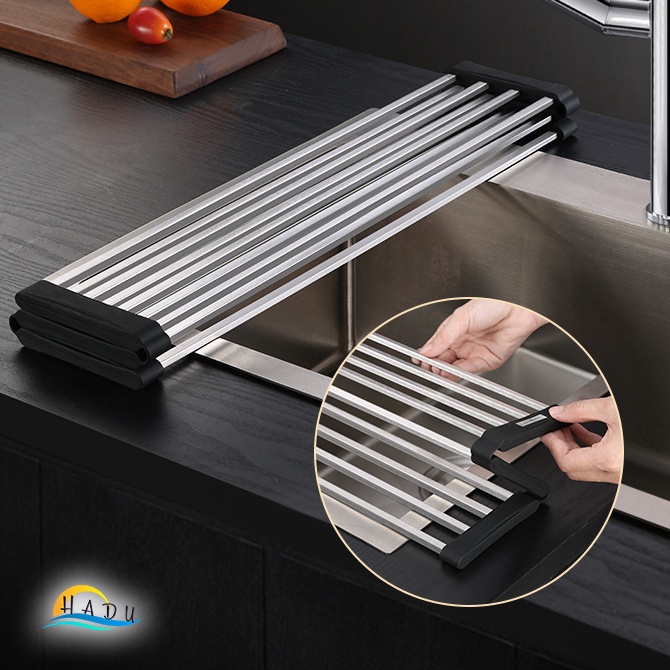 Rổ gác bồn rửa chén inox 304 gấp gọn cao cấp chất lượng cao kháng khuẩn 99% đa năng linh hoạt dễ vệ sinh SSGP