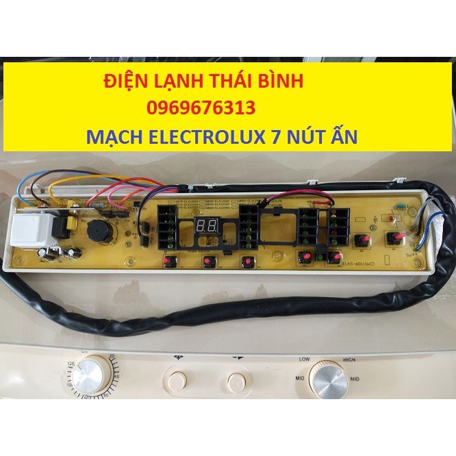 MẠCH MÁY GIẶT ELECTROLUX CỬA ĐỨNG 7 NÚT ẤN