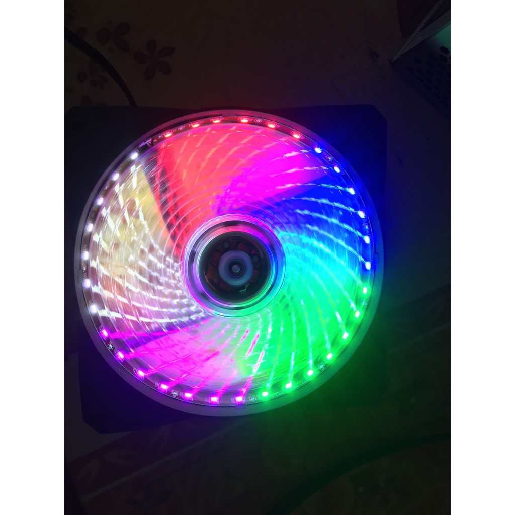 Fan led 33 bóng đèn led, 12cm làm mát cho case máy tính, quạt hông cpu làm mát