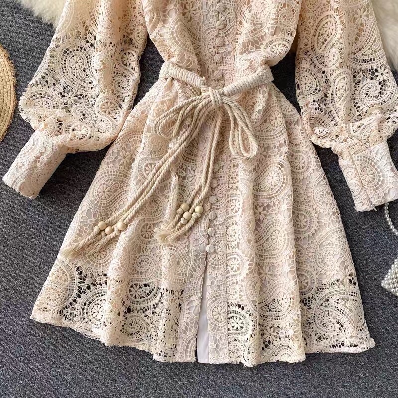 Váy ren tiểu thư, đầm đi ăn cưới tiệc hai dáng dài ngắn Aimee closet | BigBuy360 - bigbuy360.vn