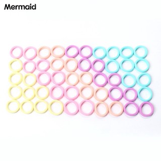 Set 100 Dây Cột Tóc Co Giãn Nhiều Màu Cho Bé Gái