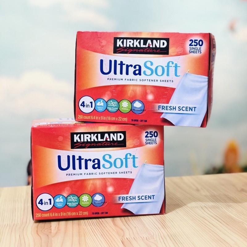 [Tách Lẻ] Giấy thơm quần áo Ultra Soft Kirkland 4in1 xuất xứ Mỹ 10 tờ 20 tờ 60 tờ