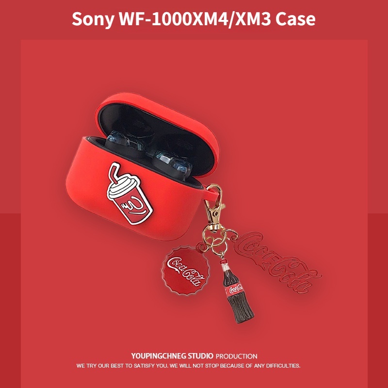 Vỏ Bảo Vệ Hộp Sạc Tai Nghe Sony Wf-1000Xm4 Sony Wf-1000Xm3 Sony Wf-Sp800N Bằng Silicon Mềm Hình Lon Coca-Cola
