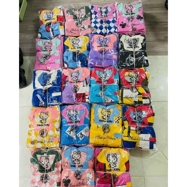 combo 10 bộ pyzama từ 40 đên 60kg kate mềm va phi bóng