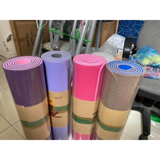 Thảm tập yoga 2 lớp dày 6li ,có túi đựng thảm