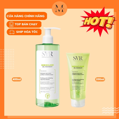 Sữa rửa mặt SVR Sebiaclear Gel Moussant, sữa rửa mặt cho da dầu mụn