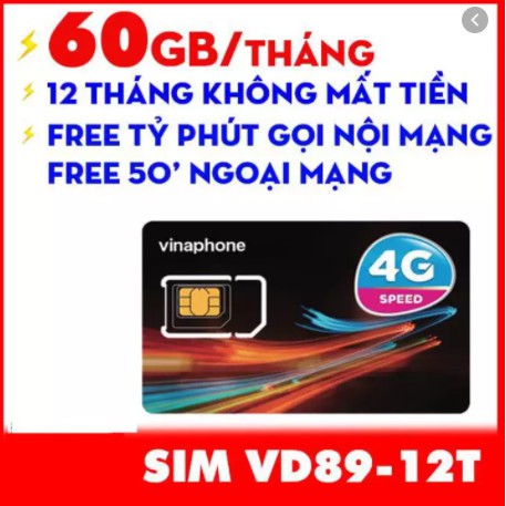 SIM 4G - VD89 12T trọn gói 1 Năm ( DATA + GỌI MIỄN PHÍ CẢ NĂM ) Không Cần Nạp Tiền - Bảo Hành 12 Tháng